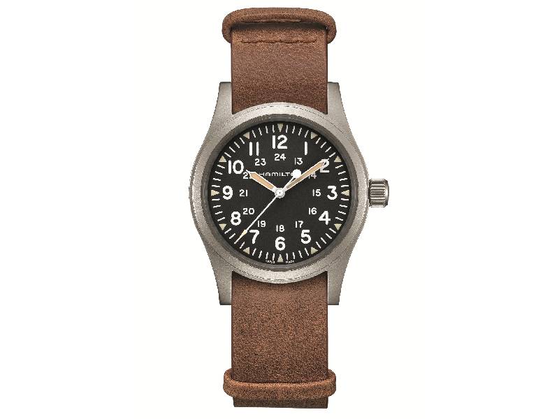 MECHANICAL STEEL / LEATHER MEN'S WATCH KHAKI FIELD HAMILTON H69439531